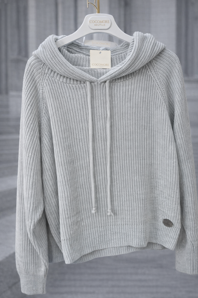 Cocomore Knit Hoodie Grey - Image 2