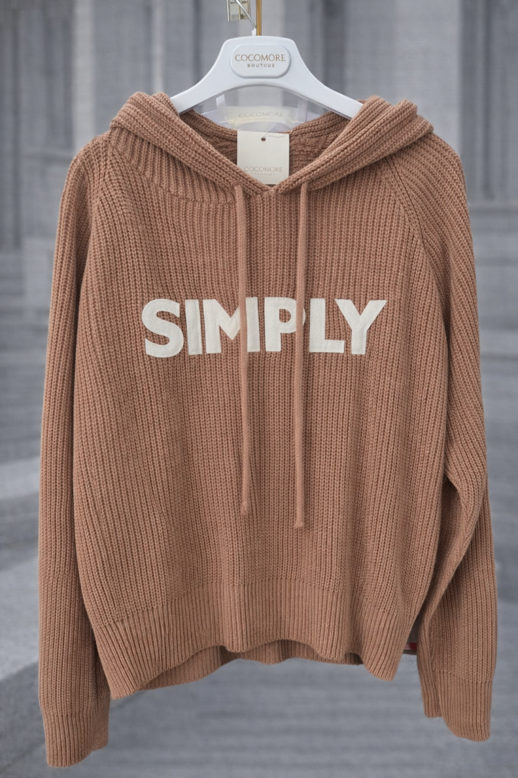 Cocomore Knit Hoodie Brown