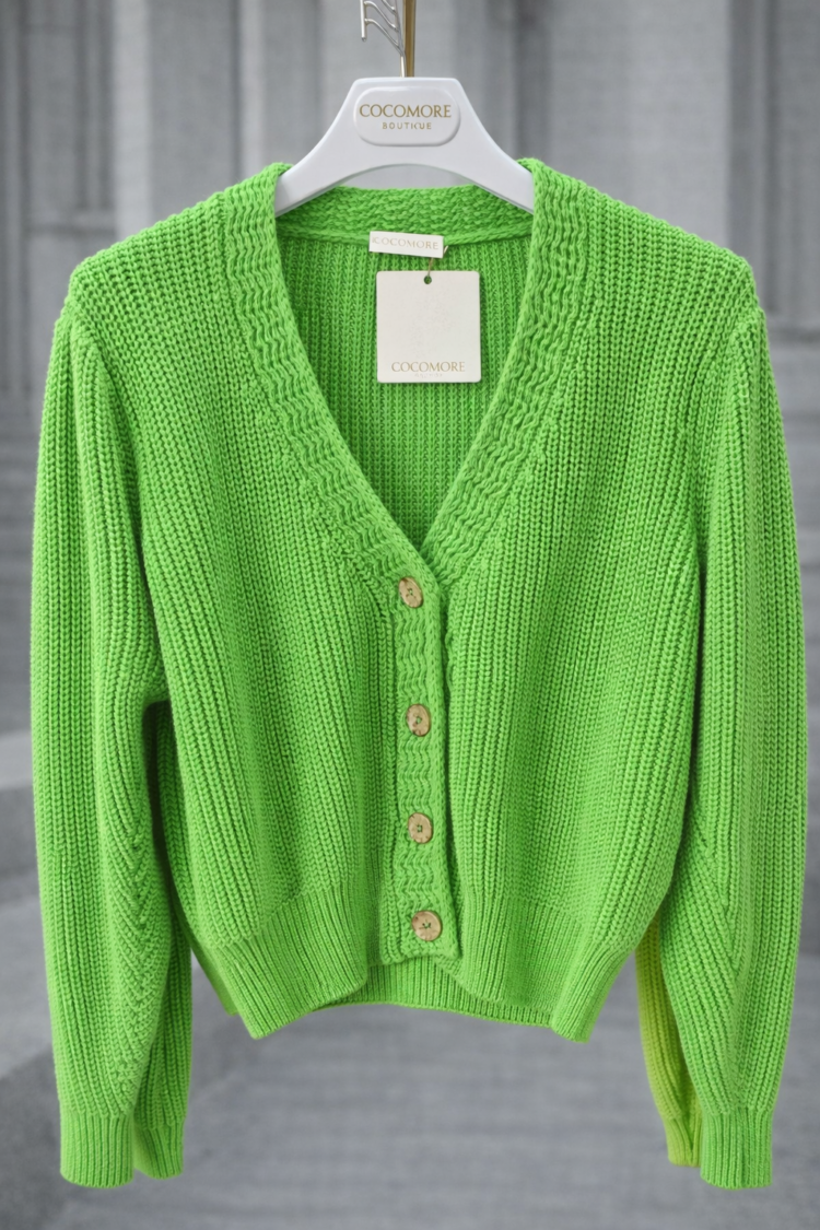 Buttoned Cardigan Green - Image 3