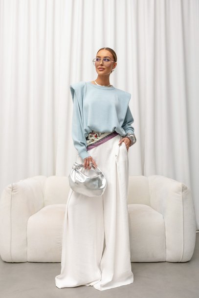 COCOMORE Malmo Sweater Light Blue - Image 3