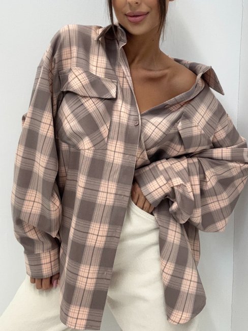 Checked Shirt – Spring Essential fango/apricot