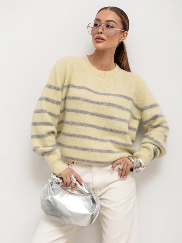 YARN Premium Sweater Gellert yellow grey - Image 4