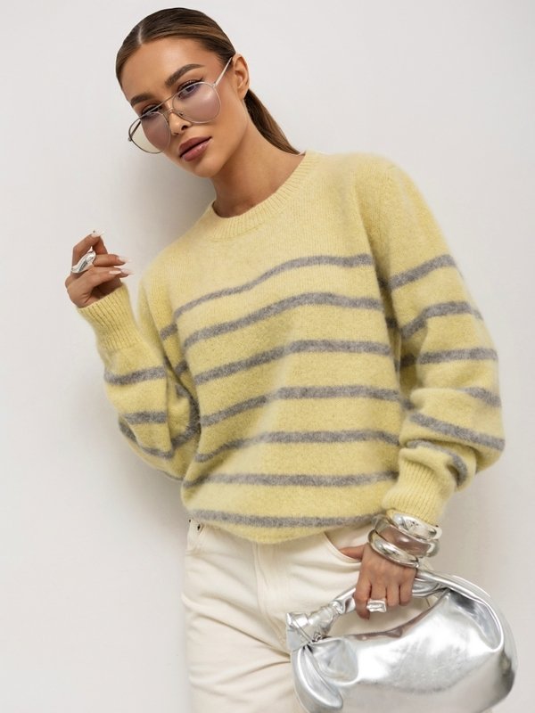 YARN Premium Sweater Gellert yellow grey