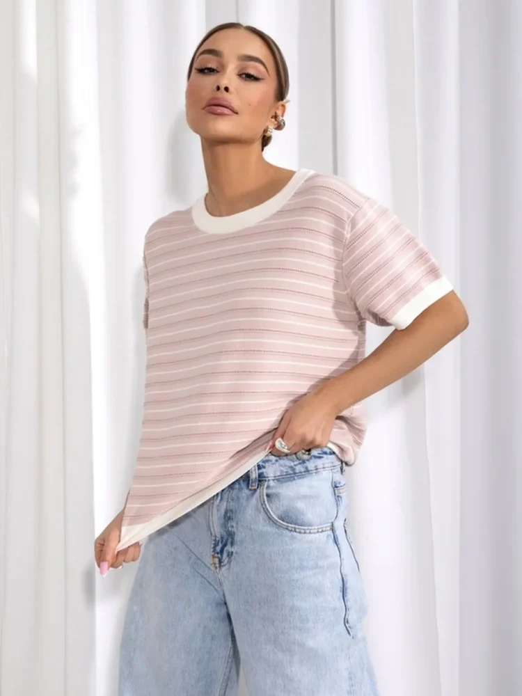 GLOW PINK AND WHITE SWEATER - Image 4