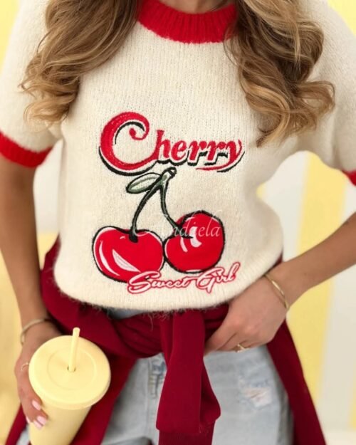 Soft Lightweight Sweater Cherry