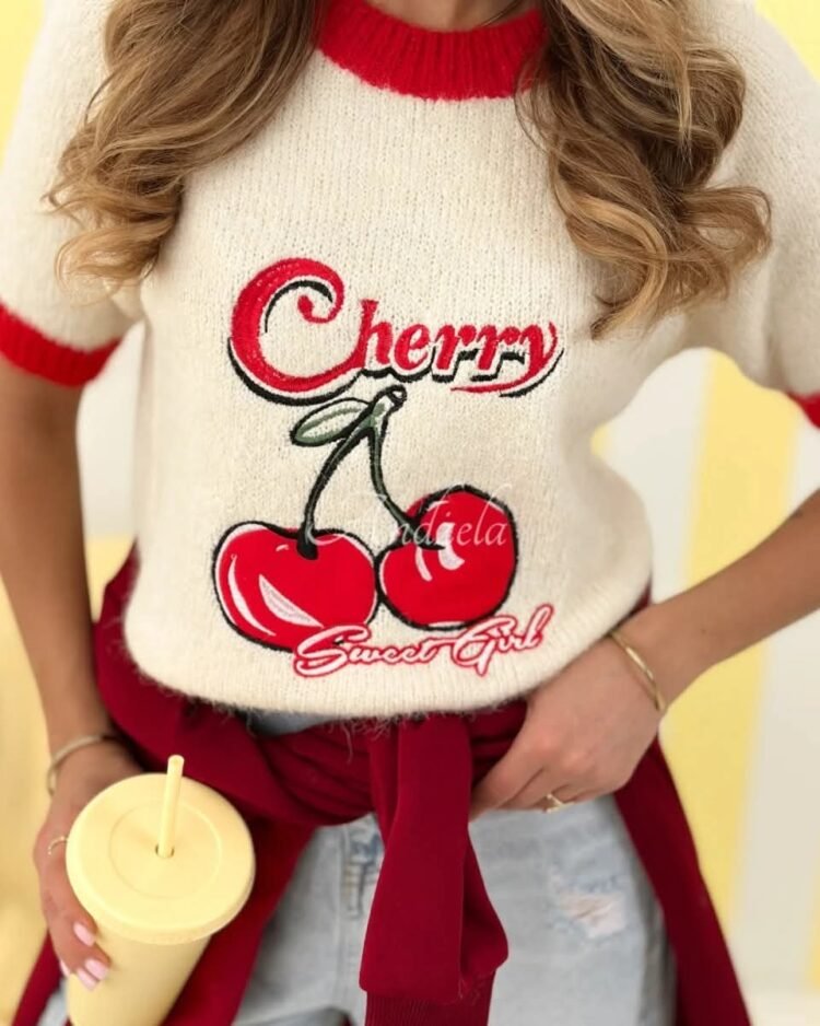 Soft Lightweight Sweater Cherry