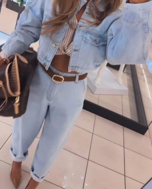 EMO Mom Fit Jeans Light Blue