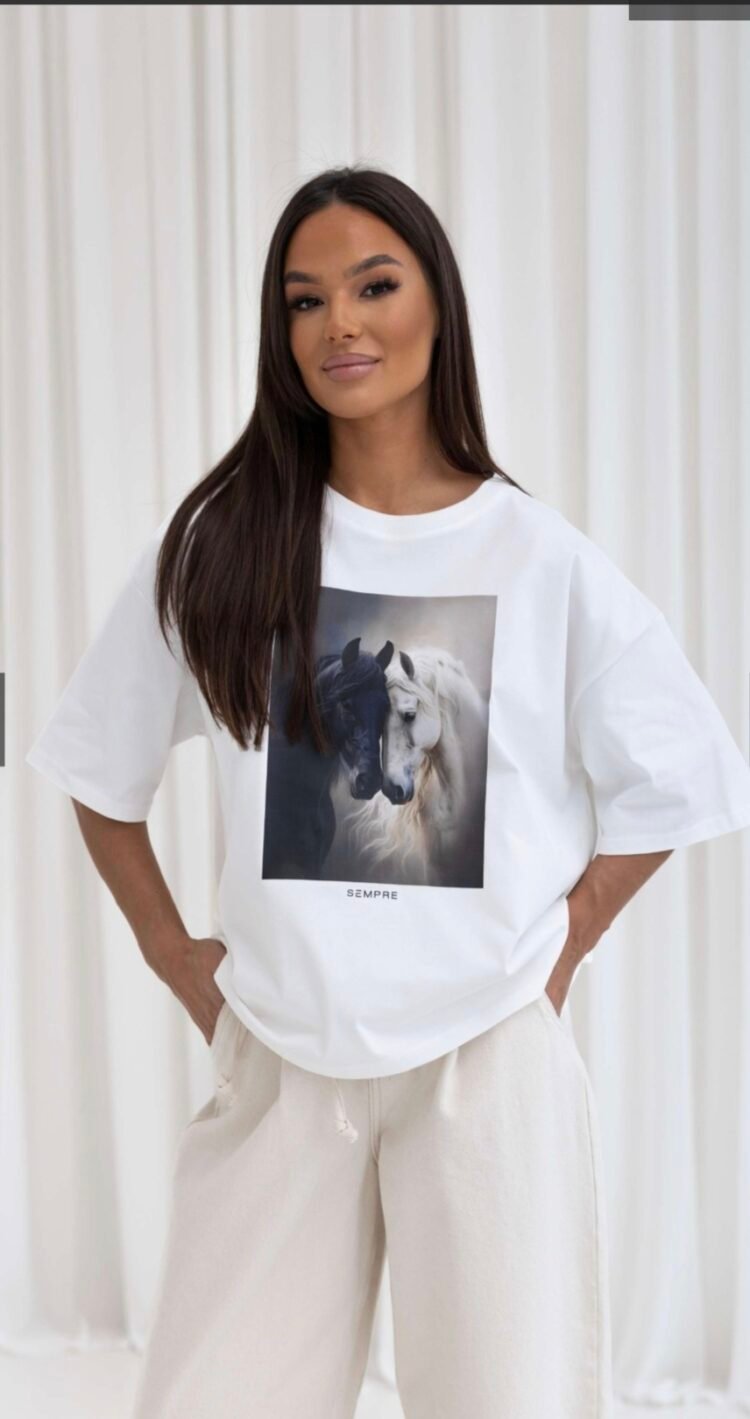 HORSES I T-shirt White - Image 2