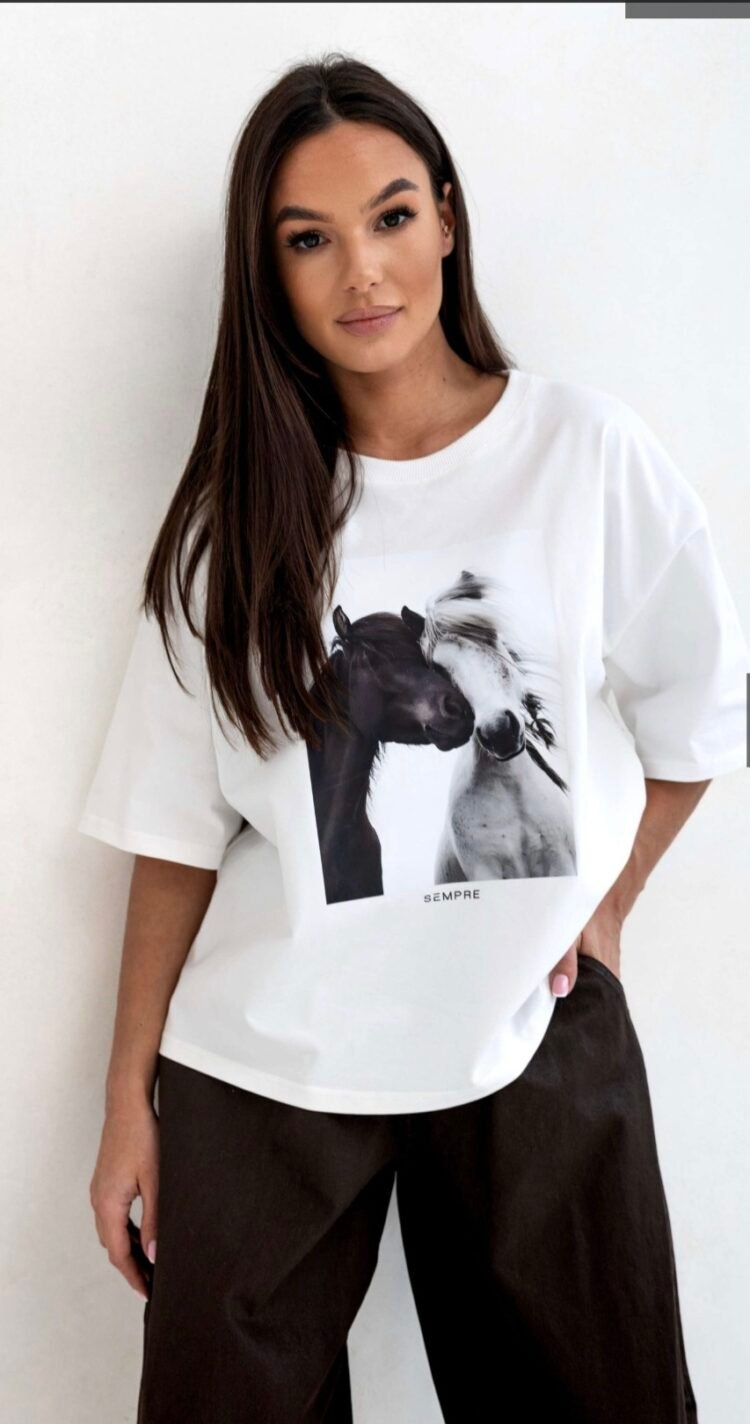 HORSES I T-shirt Beige - Image 3