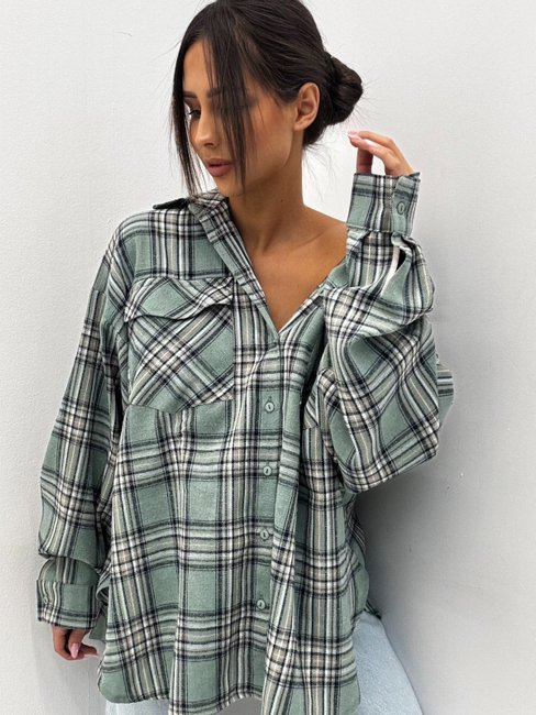 EMO Checked Shirt Green