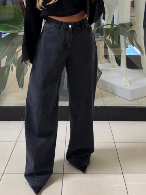 Oversized Banana Jeans Graphite