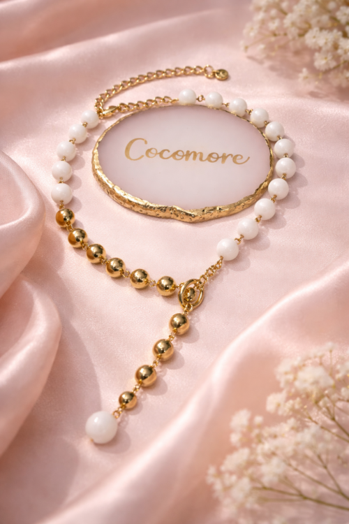 Colibra 24K Gold-Plated Necklace white