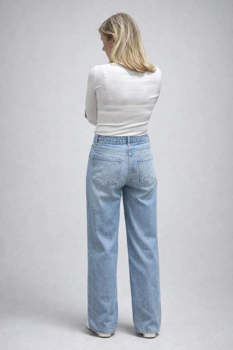 DILVIN Straight-Leg Blue Jeans - Image 3