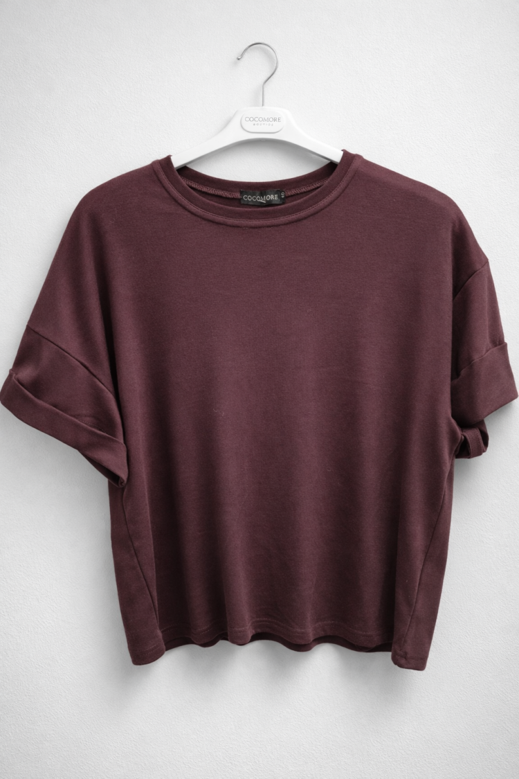 Burgundy Oversized T-shirt