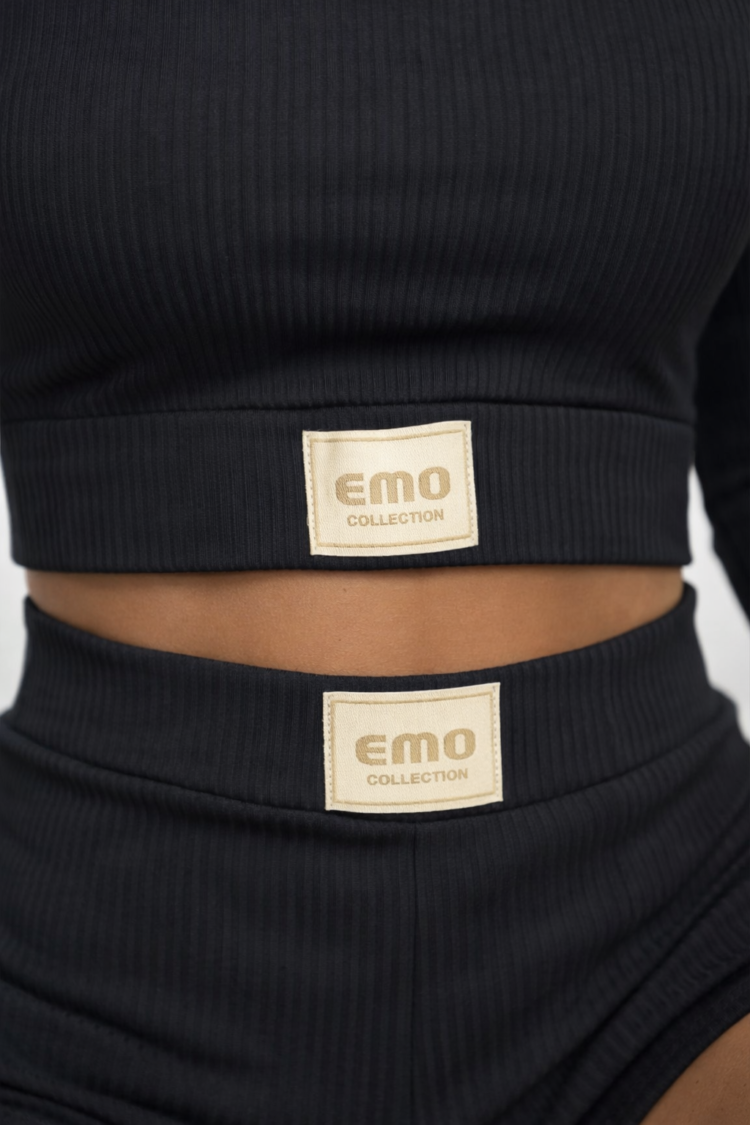 black set Long sleeve top and panties - Image 5