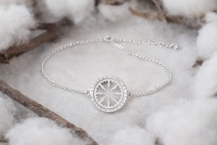 Algiz Shield Bracelet Silver - Image 2