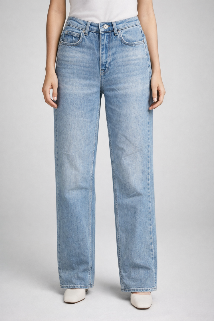 DILVIN Straight-Leg Blue Jeans