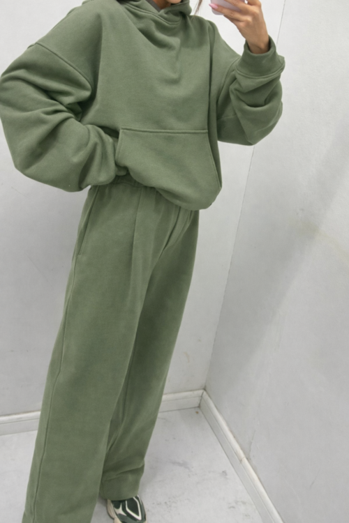 Oversized Tracksuit Set Olive