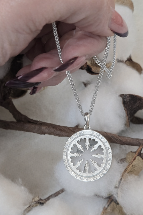 Algiz Shield Necklace Silver