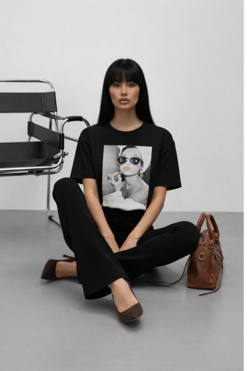 T-shirt Lady Black