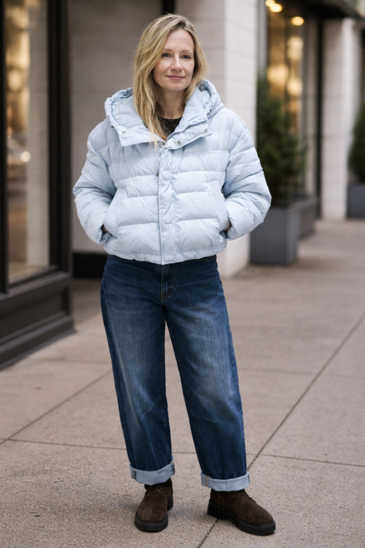 Puffer Jacket Light Blue