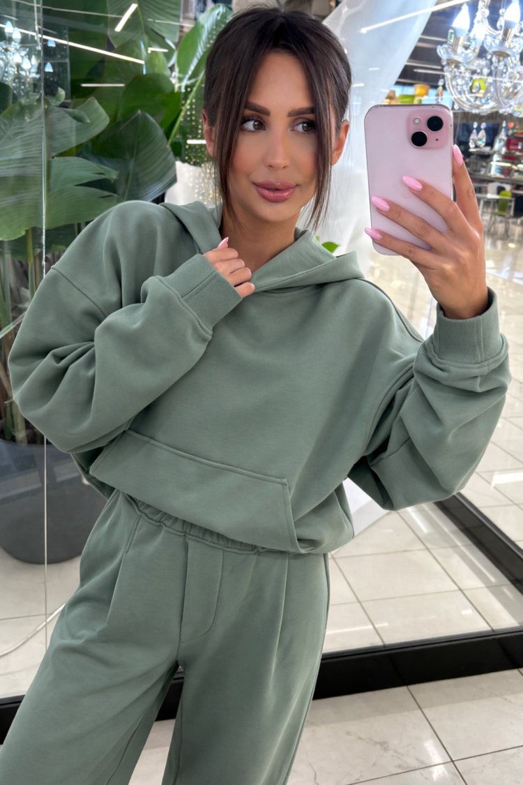 Oversized Tracksuit Set Sage - Image 2