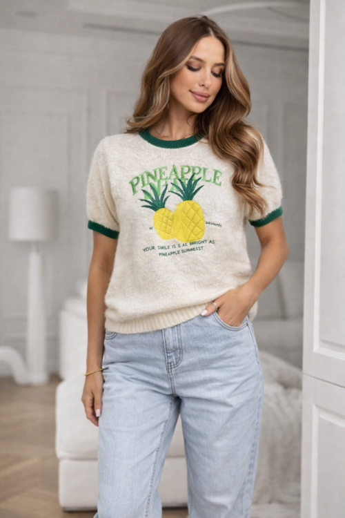 Soft Lightweight Sweater Pineapple