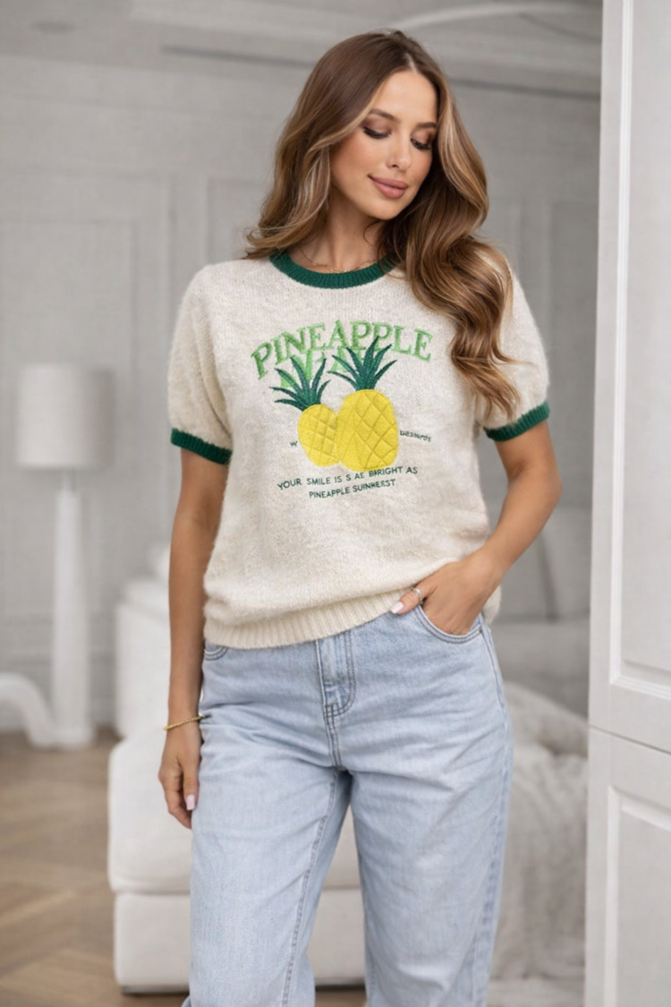 Soft Lightweight Sweater Pineapple