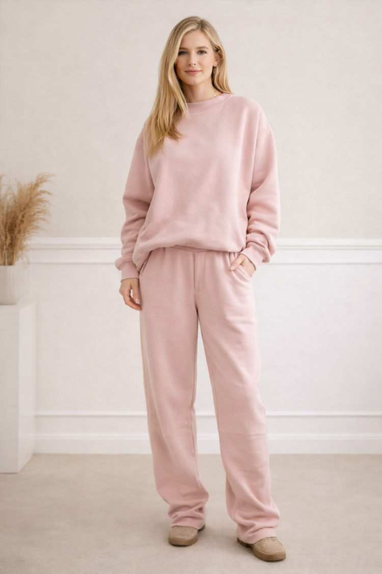 COCOMORE Trousers Sweatshirt set pink