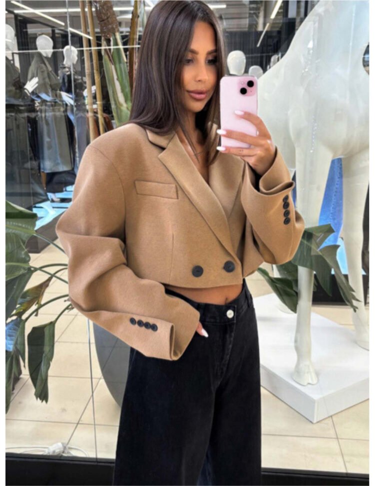 Denver short blazer caramel