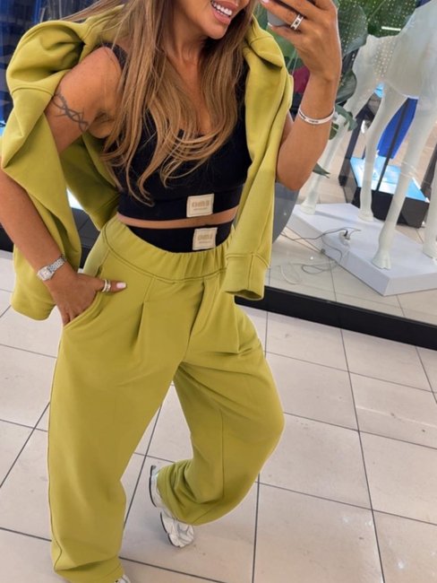 EMO Oversized Trousers Lime
