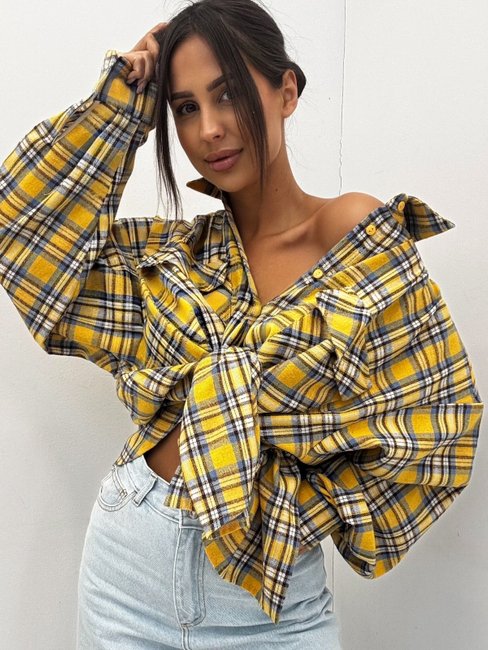 EMO Checked Shirt Yellow