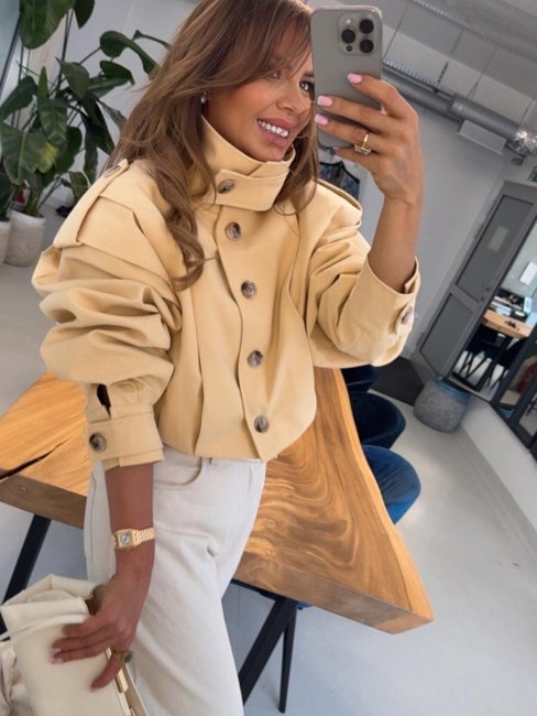 EMO Short Trench Coat Mango