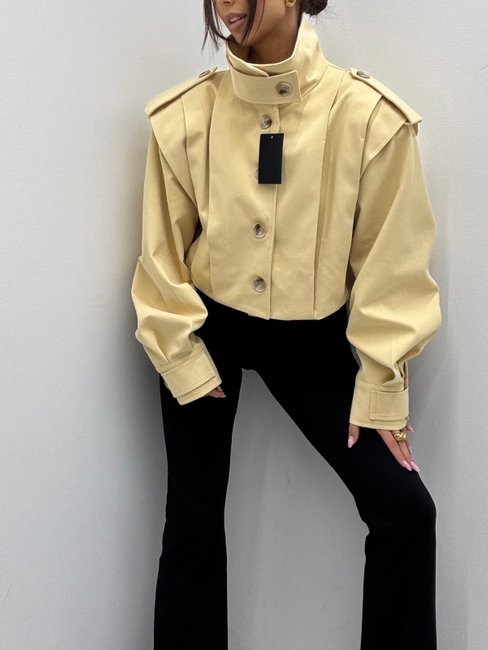 EMO Short Trench Coat Mango - Image 3