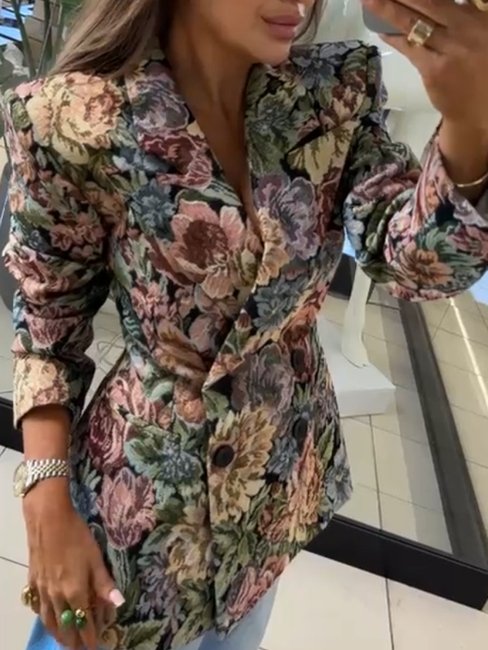 EMO Blazer Flowers Black