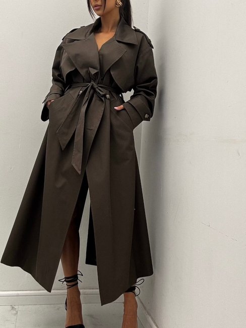 Chocolate Trench Coat – Emo