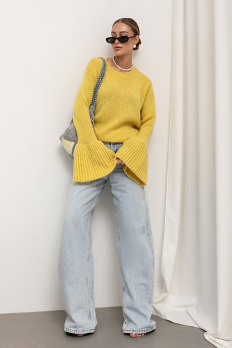 Gina Women’s Sweater yellow - Image 4