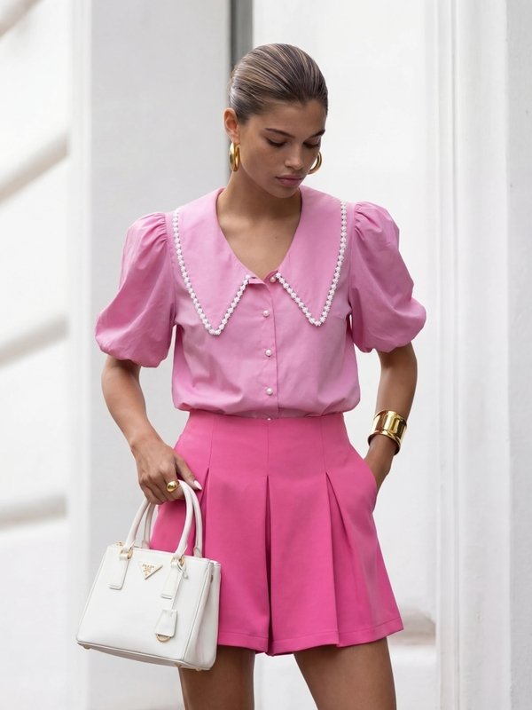 Elegant Sheryl Shirt Pink - Image 3