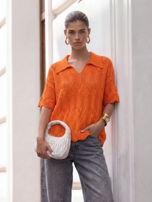 Lorvina Orange Sweater