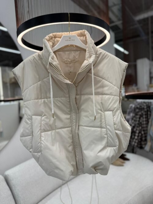 Sempre Puffer Vest Beige