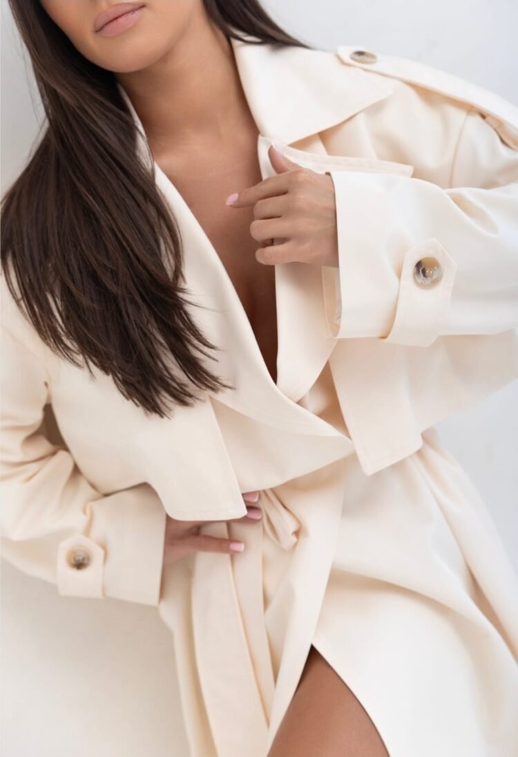 INES Trench Coat Vanilla - Image 3