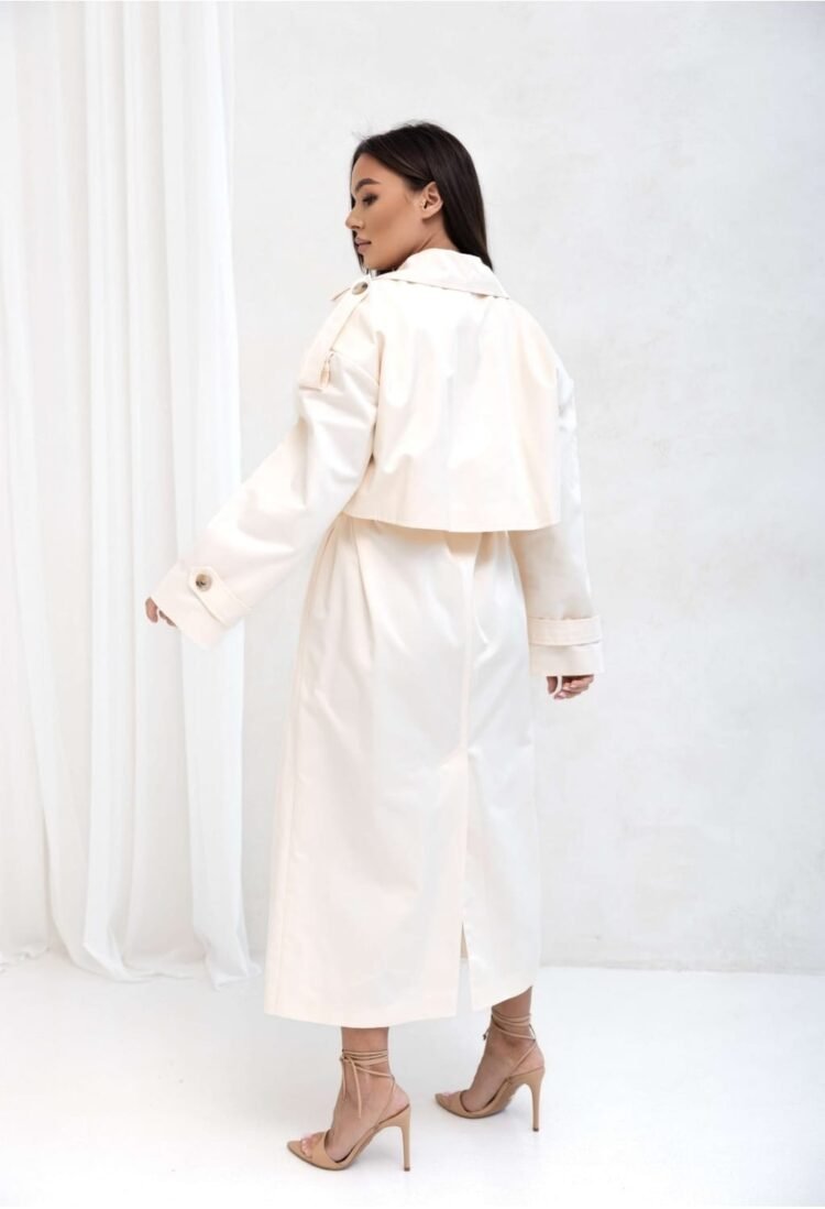 INES Trench Coat Vanilla - Image 4
