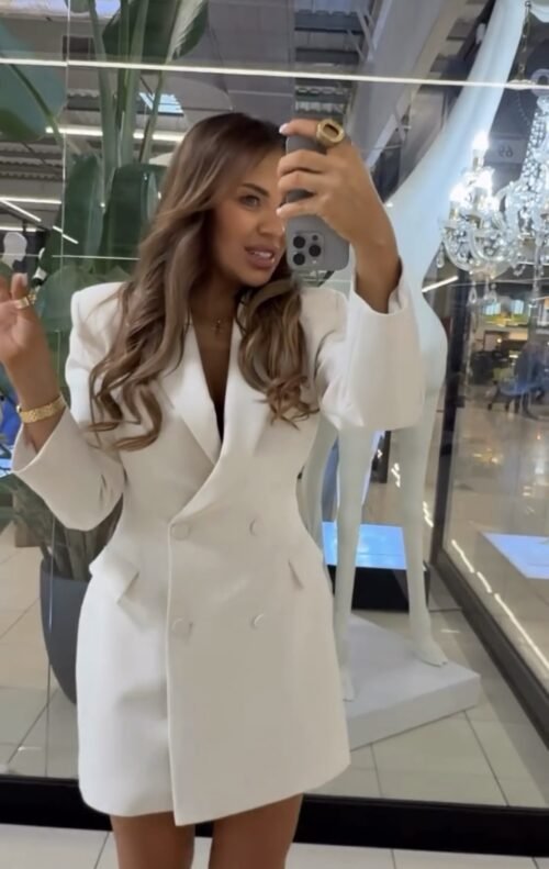 Elegant Fitted Blazer White