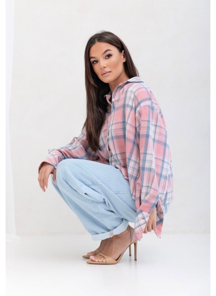 AVA Pink and blue shirt - Image 5