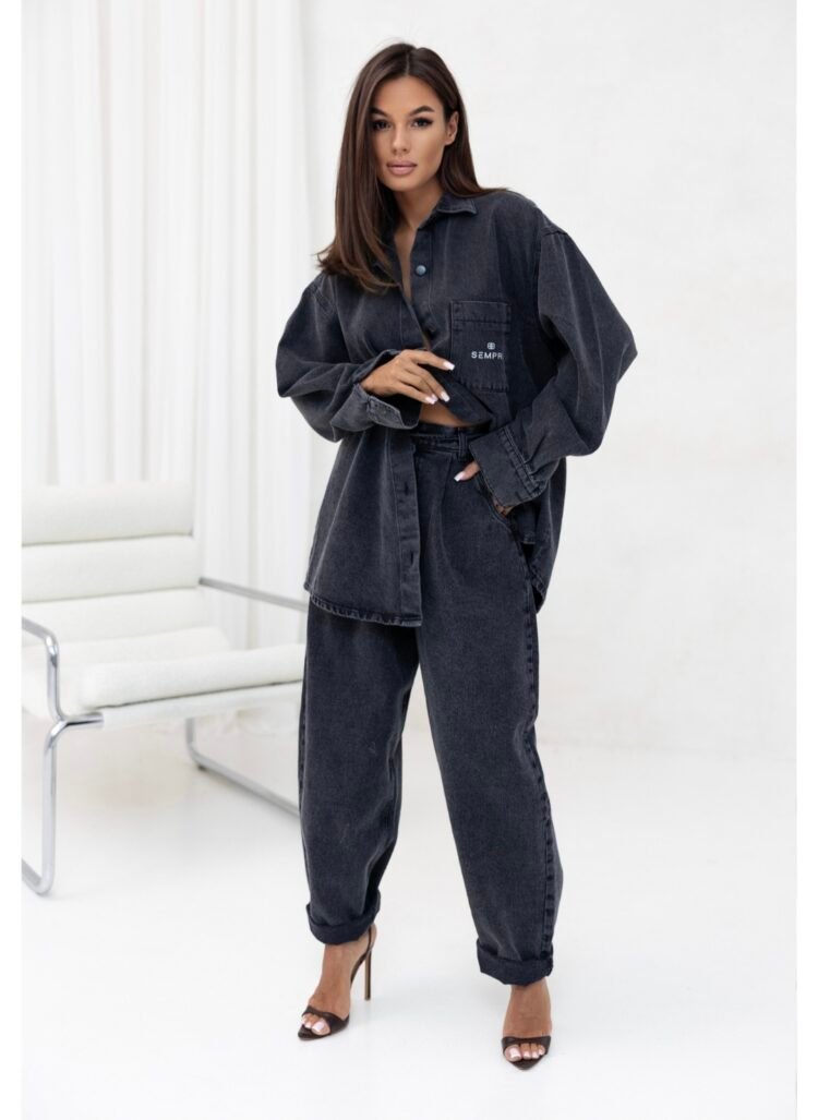 High-Waisted Trousers black - Image 3