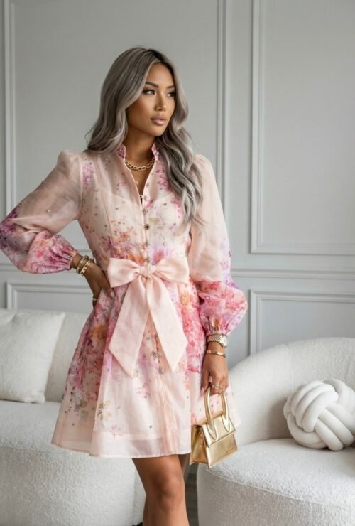 Floral Mini Dress Rose