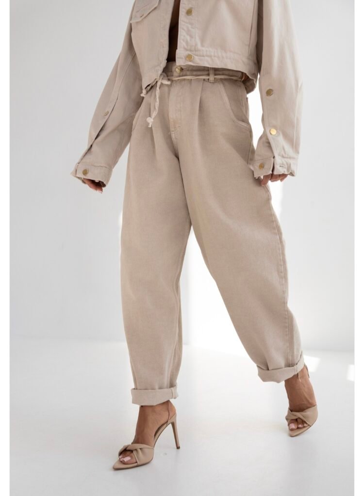 JEANS NICOLE light beige trousers - Image 4