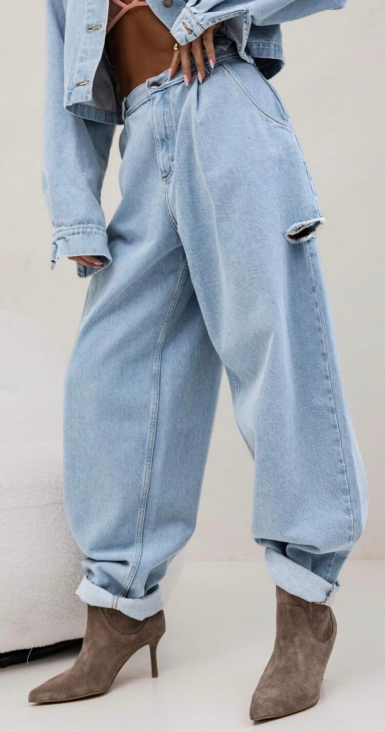 JEANS NICOLE Baby blue trousers - Image 3
