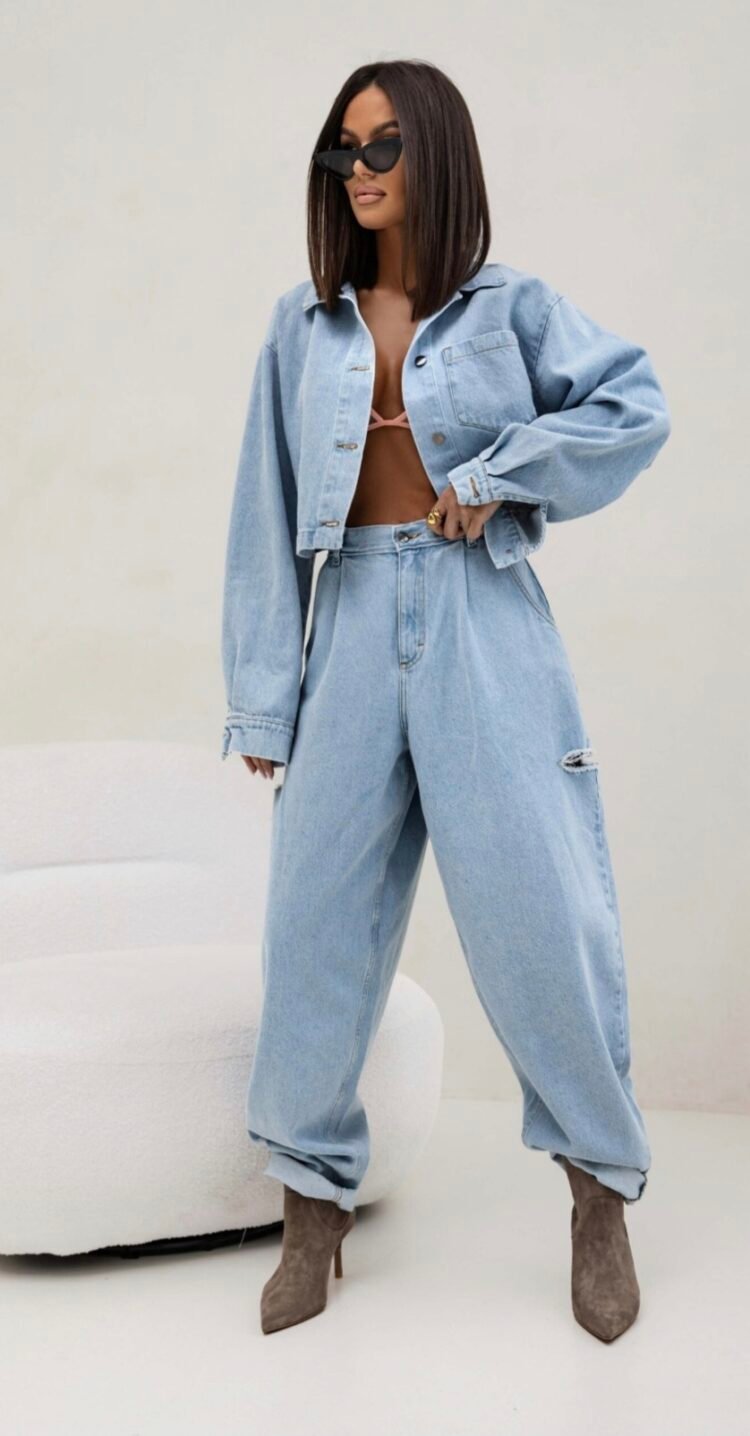 JEANS NICOLE Baby blue trousers - Image 5