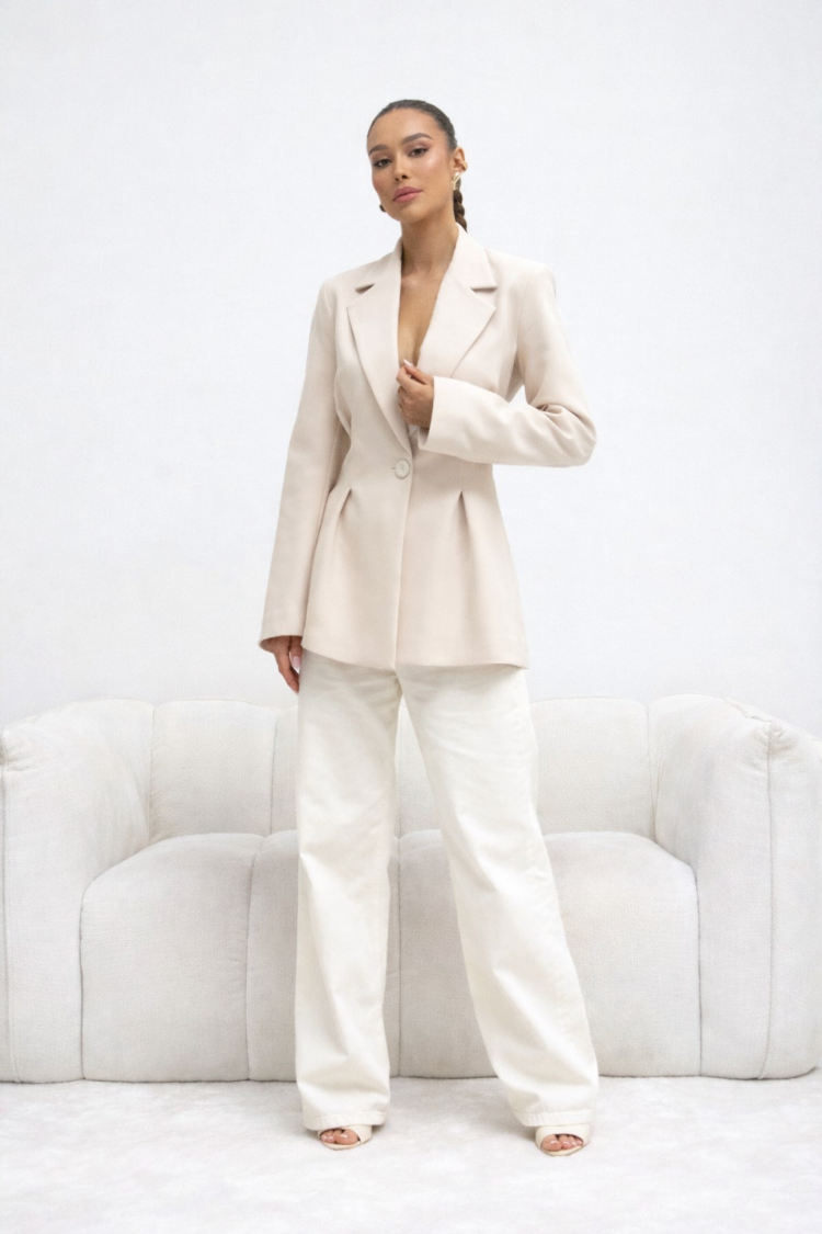 Claressa Blazer Light Beige - Image 3